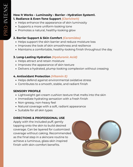 Cushion Foundation #10 Linen | 10 gr | Pro-Intense Line