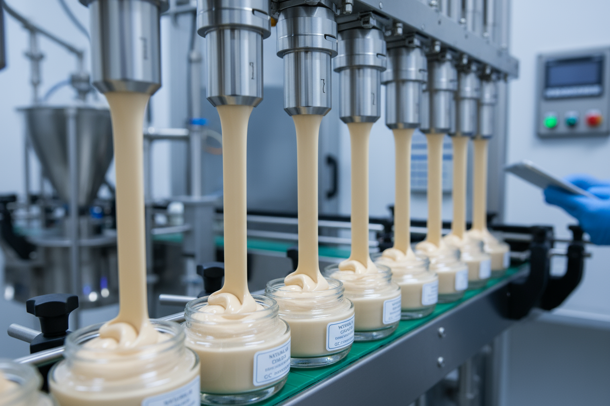 llenado de crema cosmetica